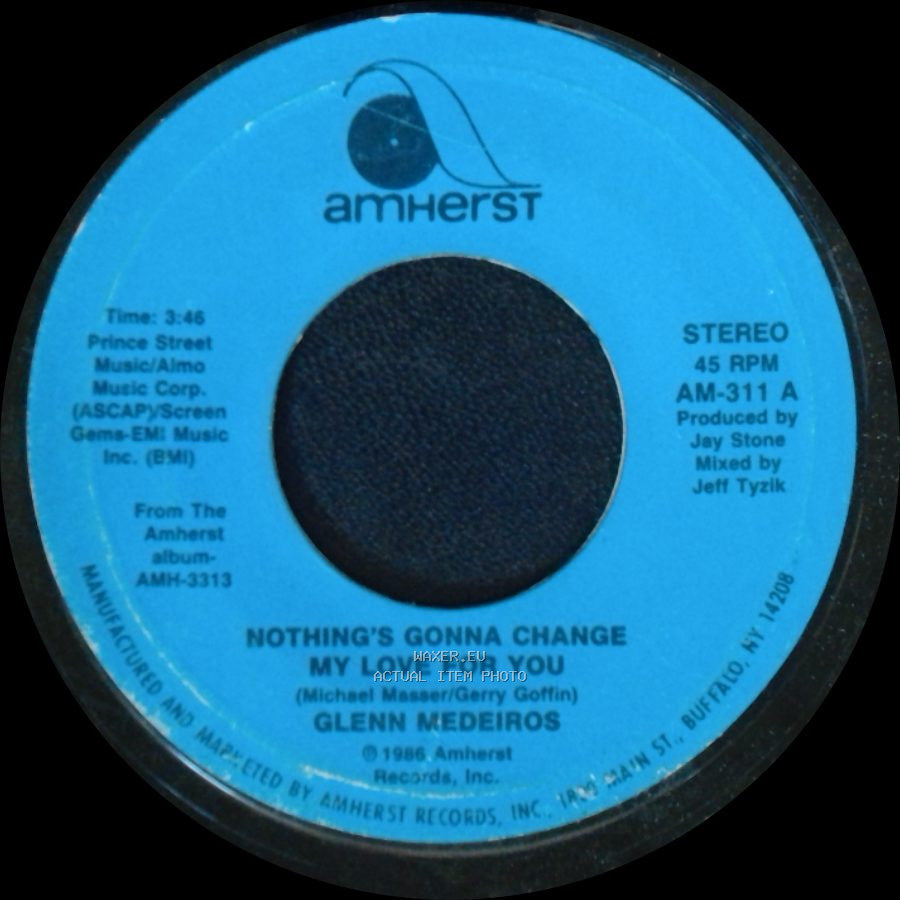 Glenn Medeiros - Nothing's Gonna Change My Love For You (Instrumental Mix) / Nothing's Gonna Change My Love For You side B