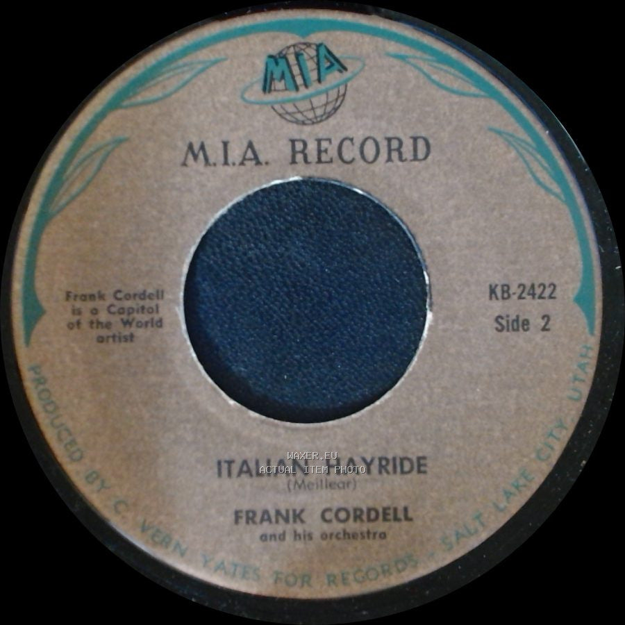 Frank Cordell And His Orchestra - Italian Hayride / Italian Hayride side B