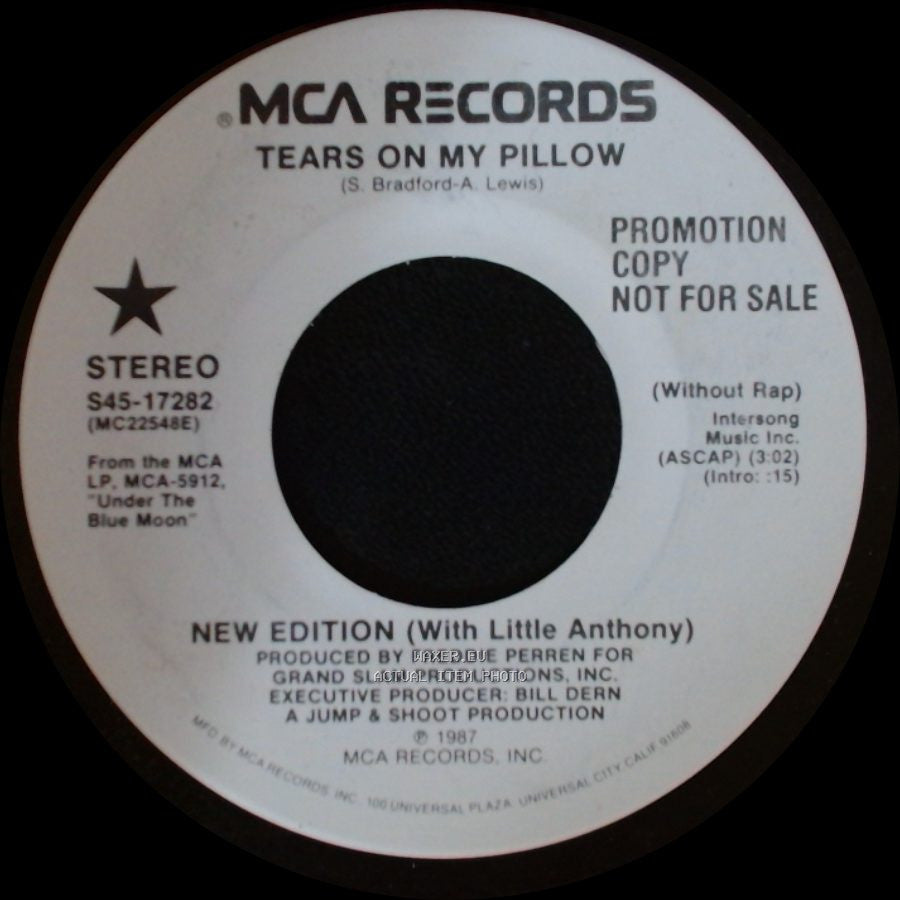 New Edition (With Little Anthony) - Tears On My Pillow / Tears On My Pillow side A