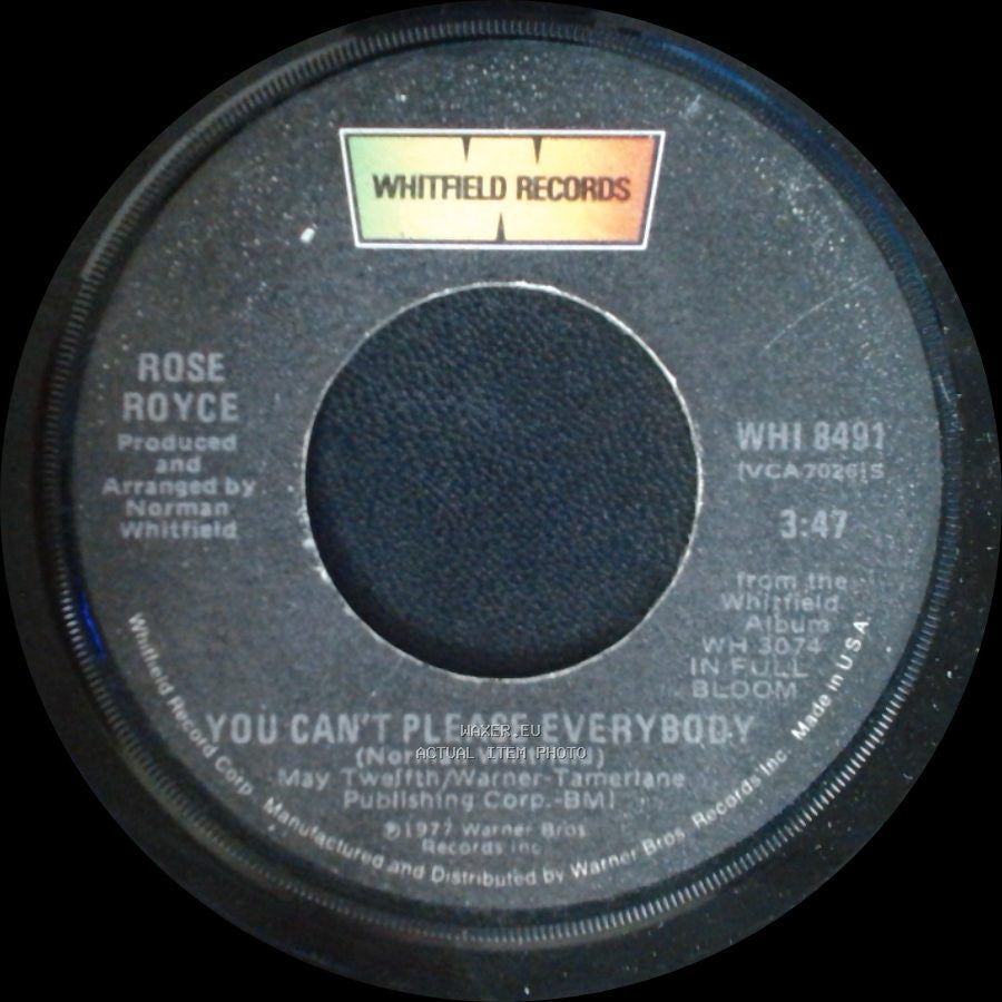 Rose Royce - You Can't Please Everybody / Ooh Boy side A