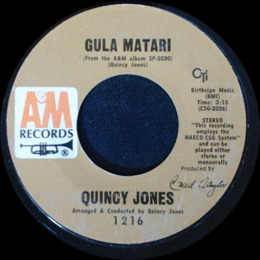 Quincy Jones - Dead End / Gula Matari side B