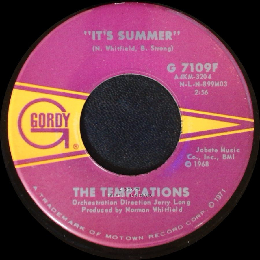 The Temptations - It's Summer / I'm The Exception To The Rule side A