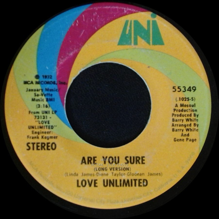Love Unlimited - Another Chance / Are You Sure (Long Version) side B