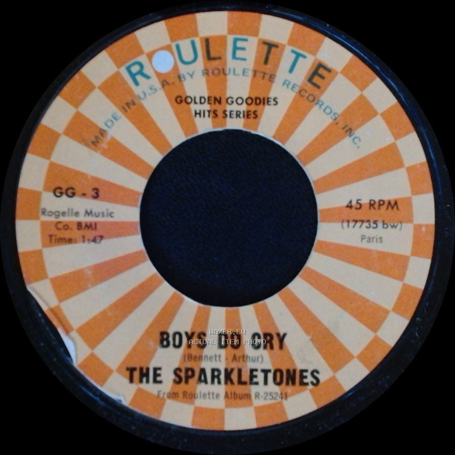 The Sparkletones / The Tempos - Boys Do Cry / See You In September side A