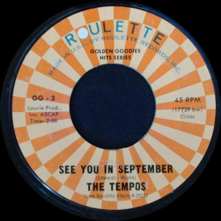 The Sparkletones / The Tempos - Boys Do Cry / See You In September side B
