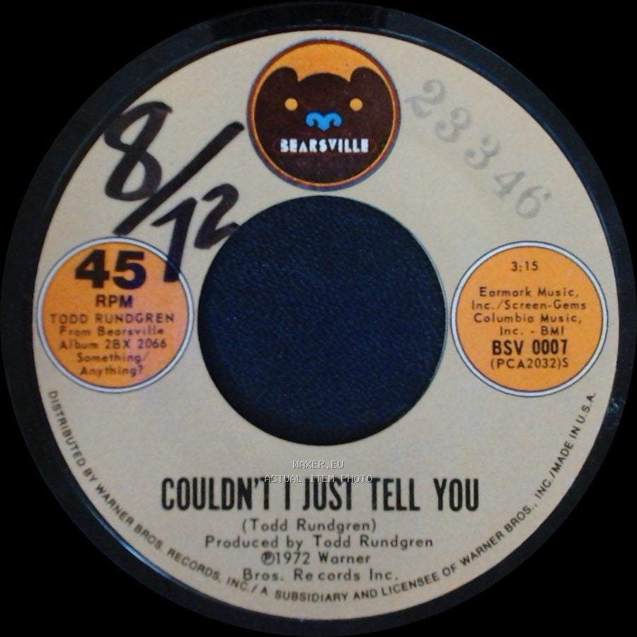Todd Rundgren - Wolfman Jack / Couldn't I Just Tell You side B