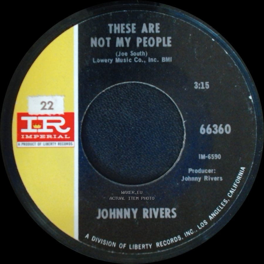 Johnny Rivers - Going Back To Big Sur / These Are Not My People side B