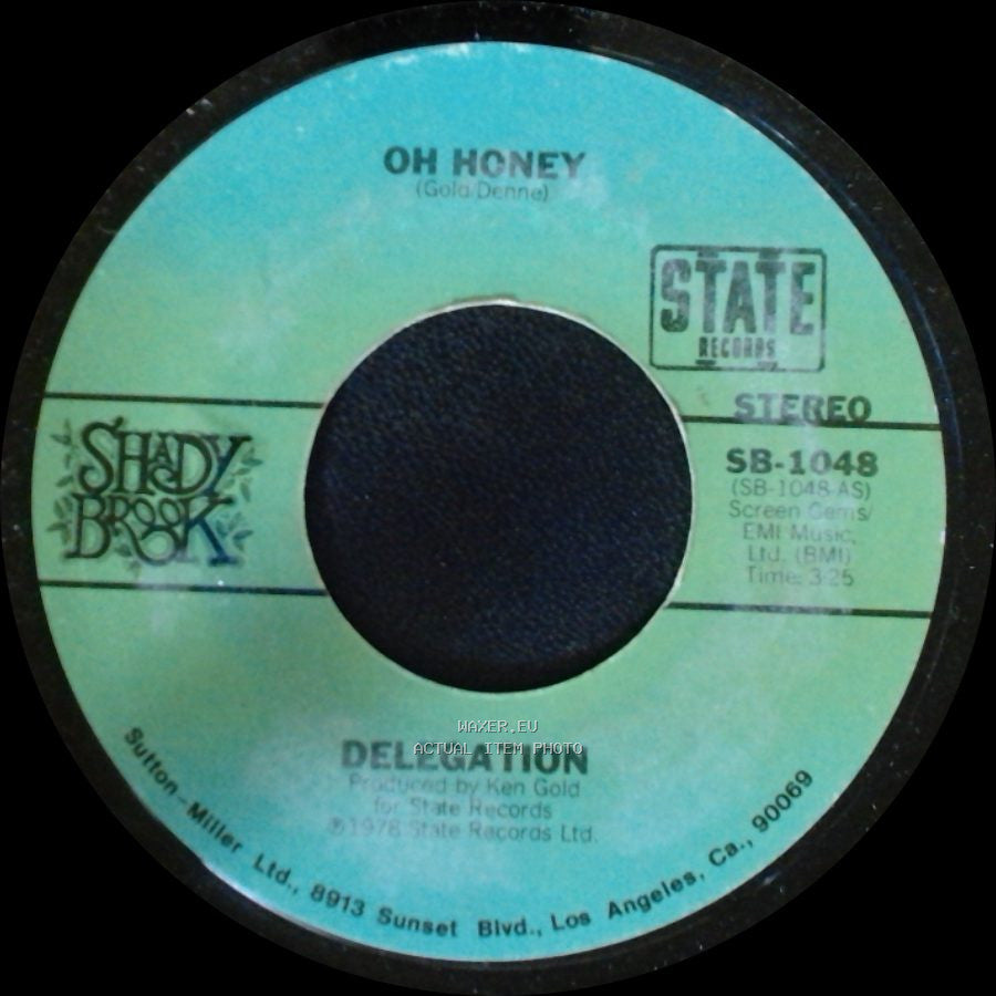 Delegation - Oh Honey / Let Me Take You To The Sun side A