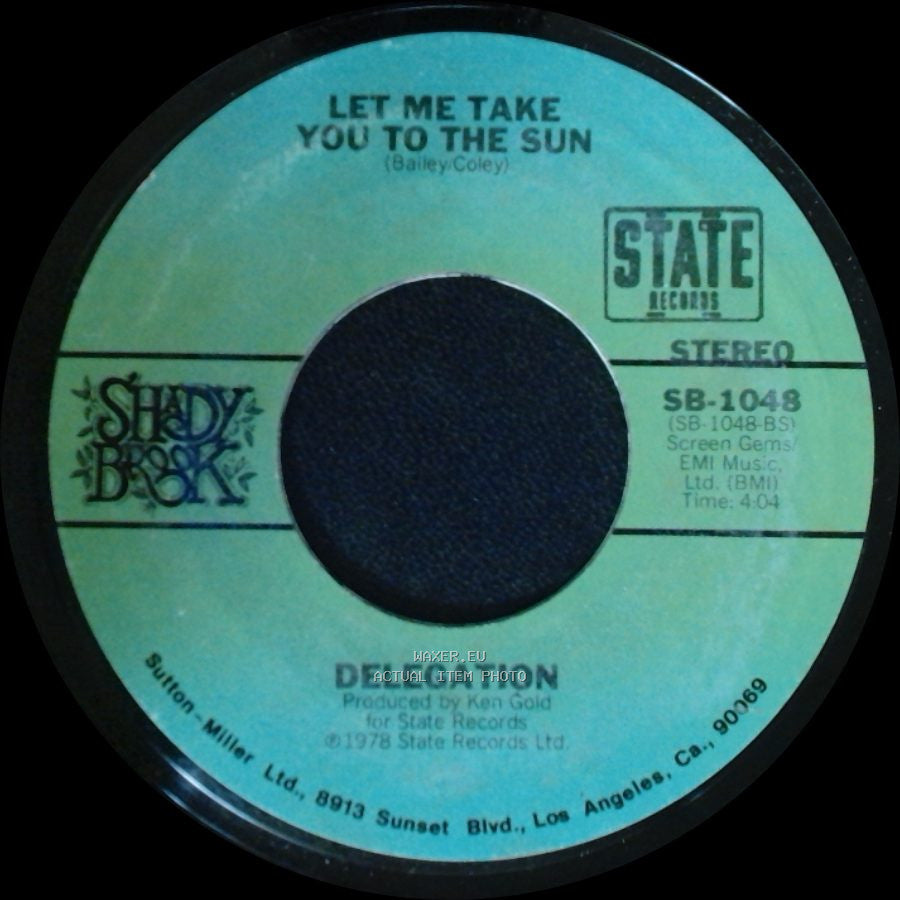 Delegation - Oh Honey / Let Me Take You To The Sun side B