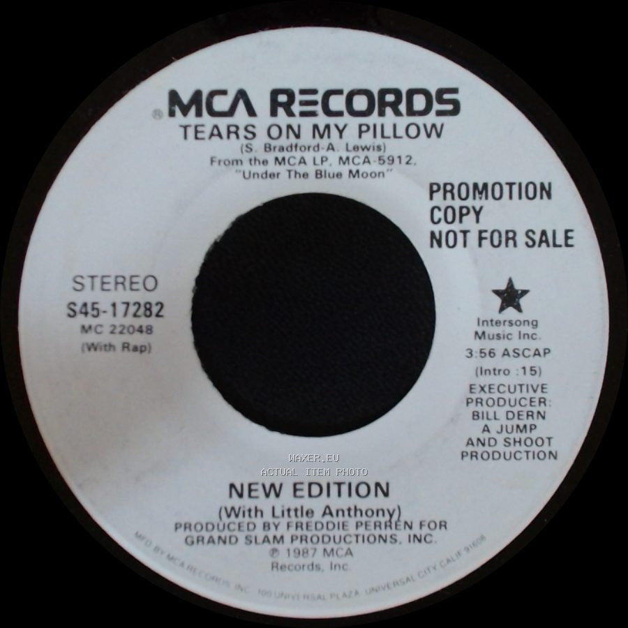 New Edition (With Little Anthony) - Tears On My Pillow / Tears On My Pillow side A