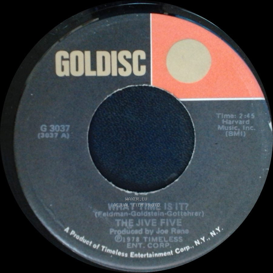 The Jive Five - Never, Never / What Time Is It? side B