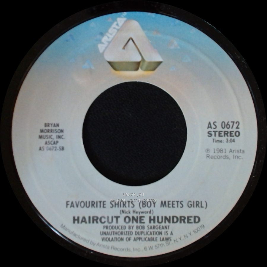 Haircut One Hundred - Favourite Shirts (Boy Meets Girl) / Love Plus One side A