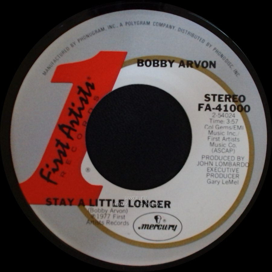 Bobby Arvon - Stay A Little Longer / Until Now side A
