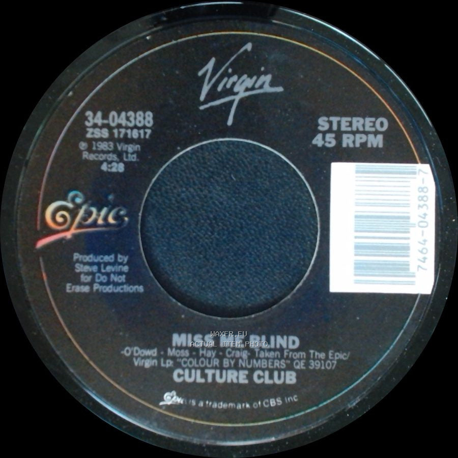 Culture Club - Colour By Numbers / Miss Me Blind side B