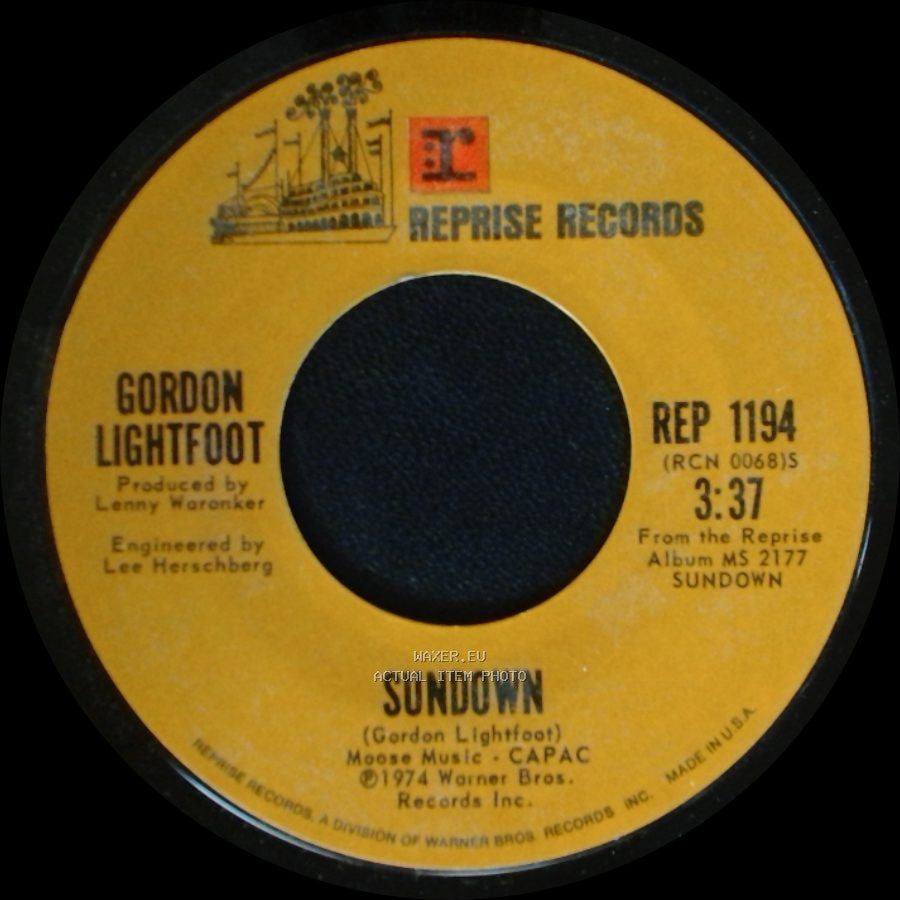 Gordon Lightfoot - Too Late For Prayin' / Sundown side B
