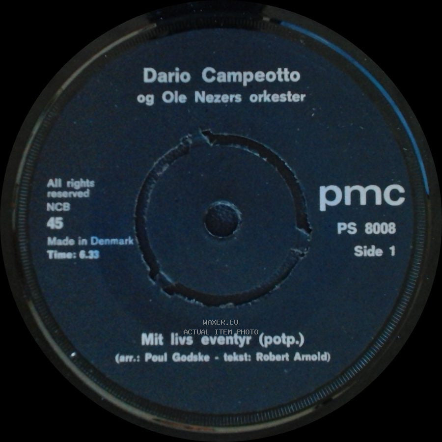 Dario Campeotto Og Ole Nezers Orkester - Mit Livs Eventyr (Potp.) / Regn side A