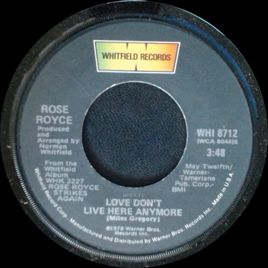 Rose Royce - That's What's Wrong With Me (Edit) / Love Don't Live Here Anymore side B