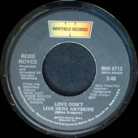 Rose Royce - That's What's Wrong With Me (Edit) / Love Don't Live Here Anymore side B