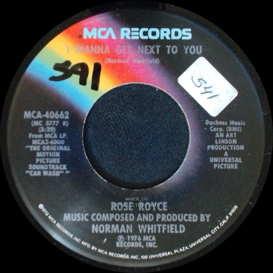 Rose Royce - I Wanna Get Next To You / Sunrise side A