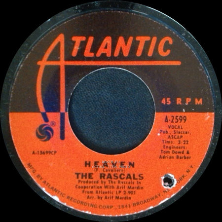 The Rascals - Heaven / Baby I'm Blue side A