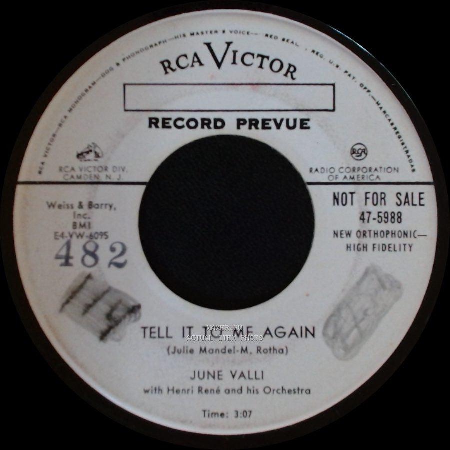 June Valli - Tell It To Me Again / Young And Foolish side A