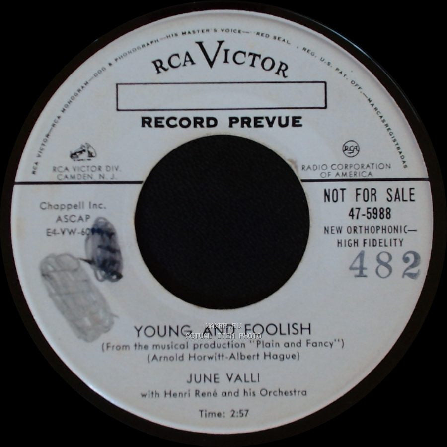 June Valli - Tell It To Me Again / Young And Foolish side B