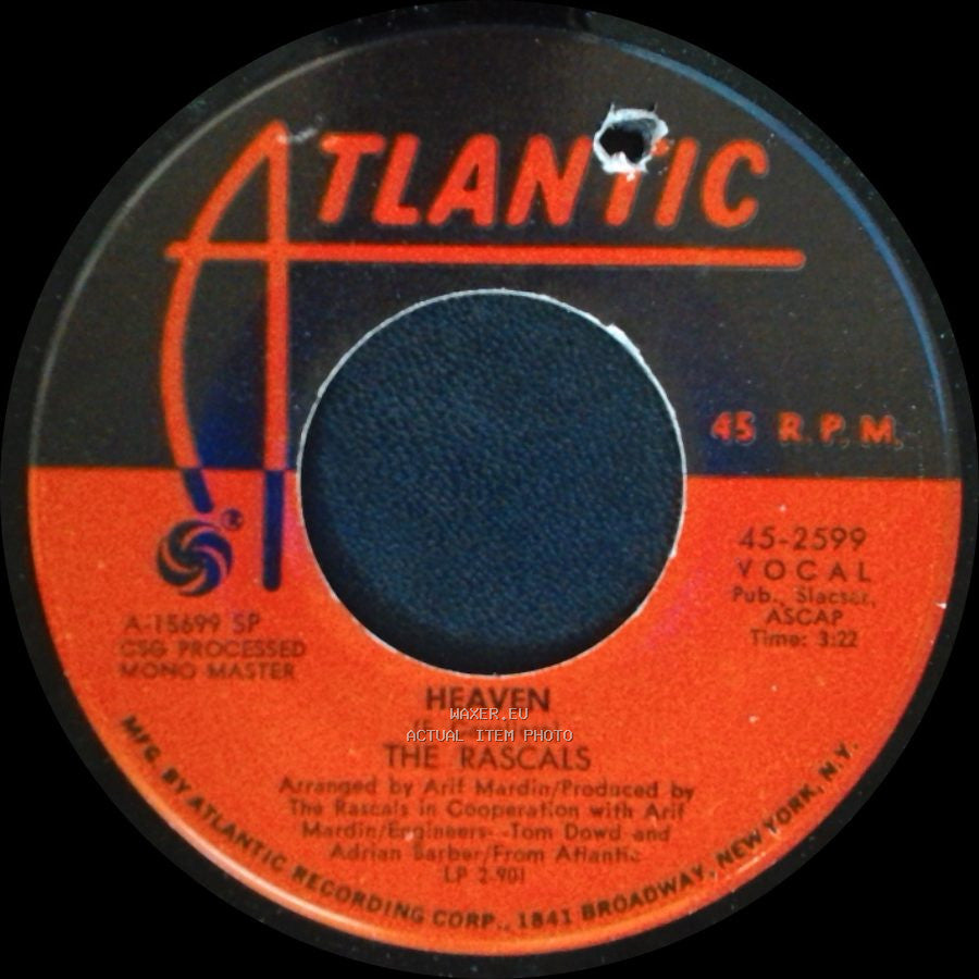 The Rascals - Heaven / Baby I'm Blue side B