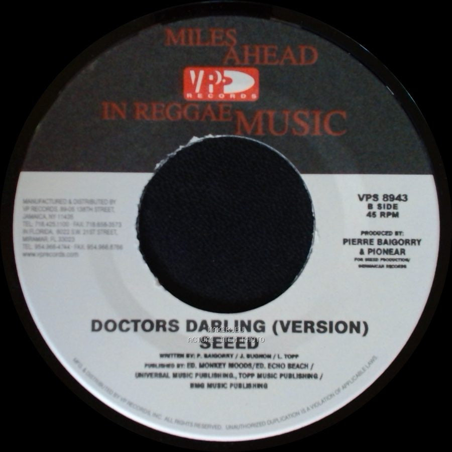 Luciano / Seeed - Stay Away / Doctors Darling (Version) side B