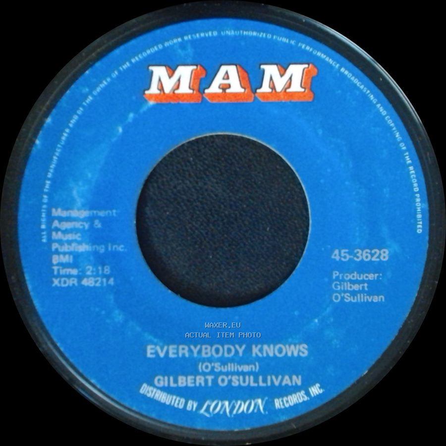 Gilbert O'sullivan - Out Of The Question / Everybody Knows side A