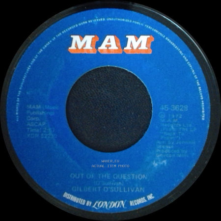 Gilbert O'sullivan - Out Of The Question / Everybody Knows side B