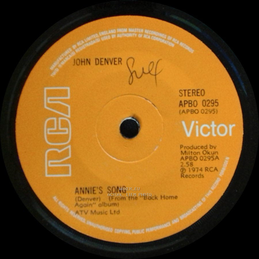 John Denver - Annie's Song / Cool An' Green An' Shady side A