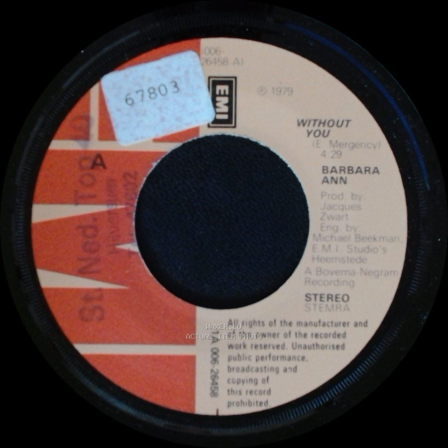 Barbara Ann - Da Doo Run Run / Without You side B