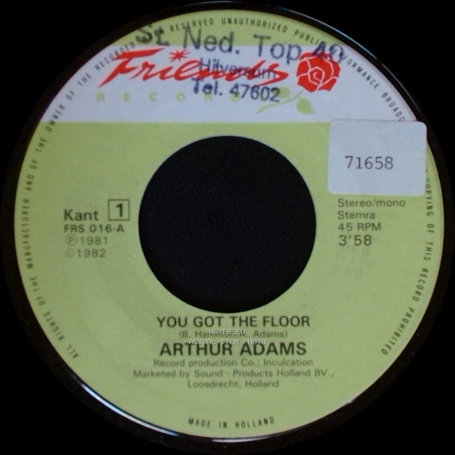 Arthur Adams - You Got The Floor / Stay With Me Tonight side A