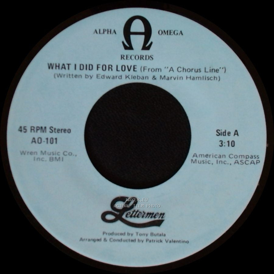 Lettermen - What I Did For Love (From "A Chorus Line") / I'll Be Back side A