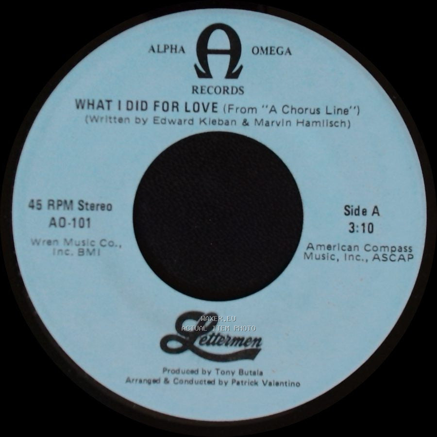 Lettermen - What I Did For Love (From "A Chorus Line") / I'll Be Back side A