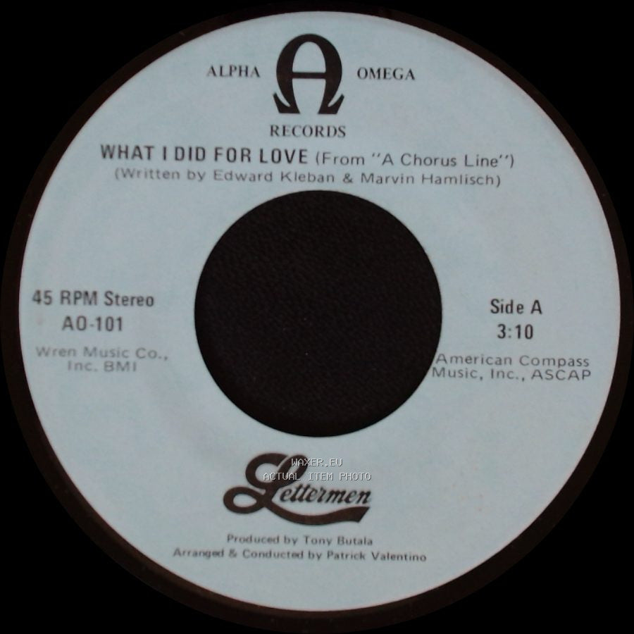 Lettermen - What I Did For Love (From "A Chorus Line") / I'll Be Back side A