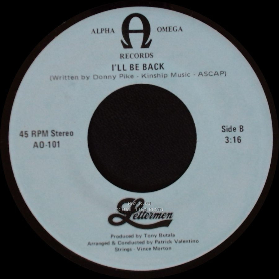 Lettermen - What I Did For Love (From "A Chorus Line") / I'll Be Back side B