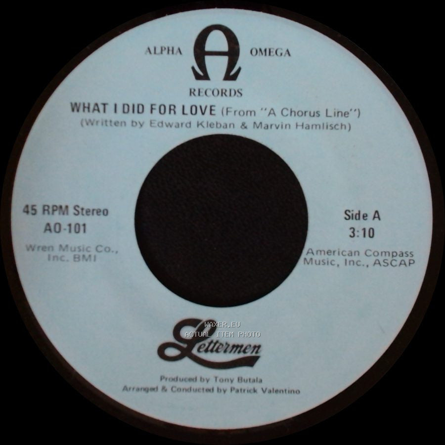 Lettermen - What I Did For Love (From "A Chorus Line") / I'll Be Back side A