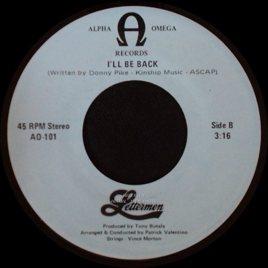 Lettermen - What I Did For Love (From "A Chorus Line") / I'll Be Back side B