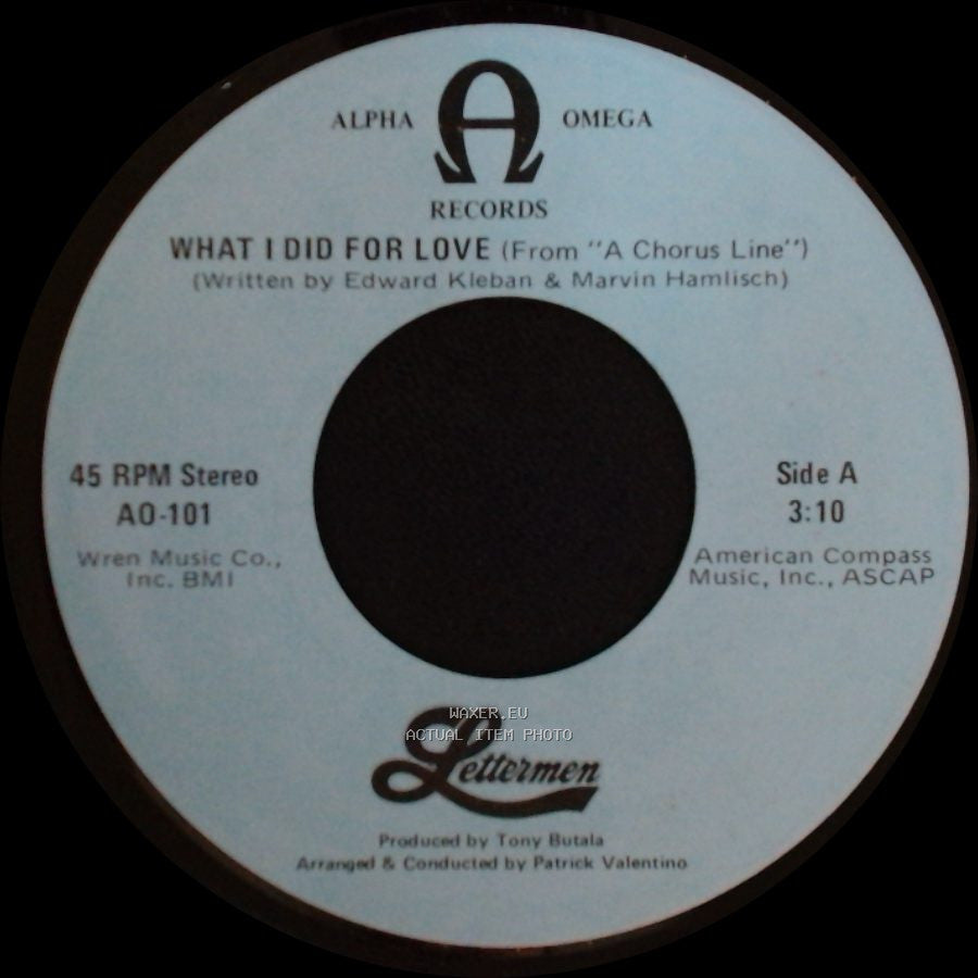 Lettermen - What I Did For Love (From "A Chorus Line") / I'll Be Back side A