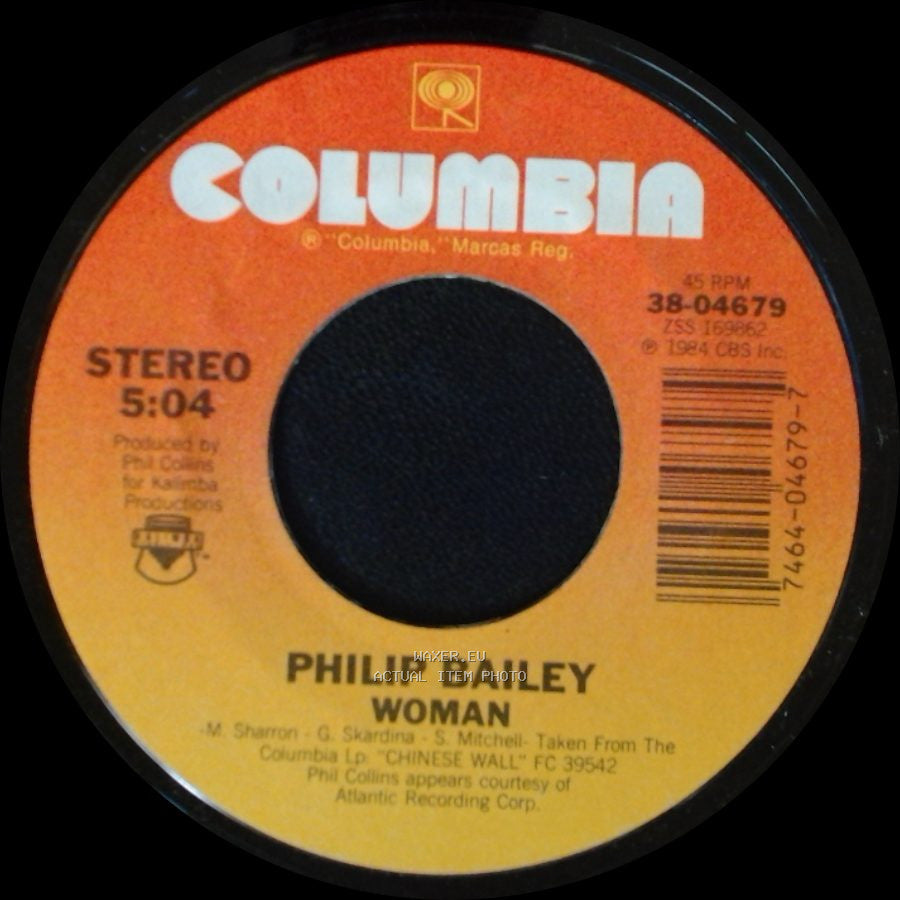Philip Bailey - Easy Lover (Duet With Phil Collins) / Woman side B