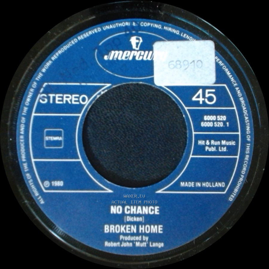 Broken Home - Mona Lisa / No Chance / Broken Home side B