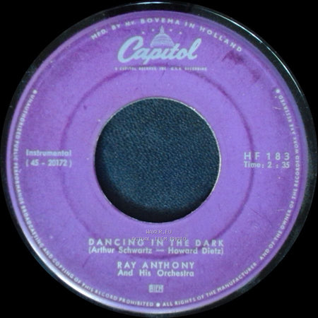 Ray Anthony And His Orchestra - Dancing In The Dark / Tango For Two (Mmm... Shall We Dance?) side A