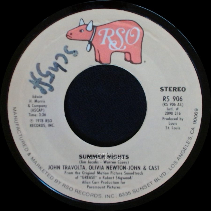 Louis St. Louis / John Travolta, Olivia Newton-John & Cast - Rock 'n' Roll Party Queen / Summer Nights side B