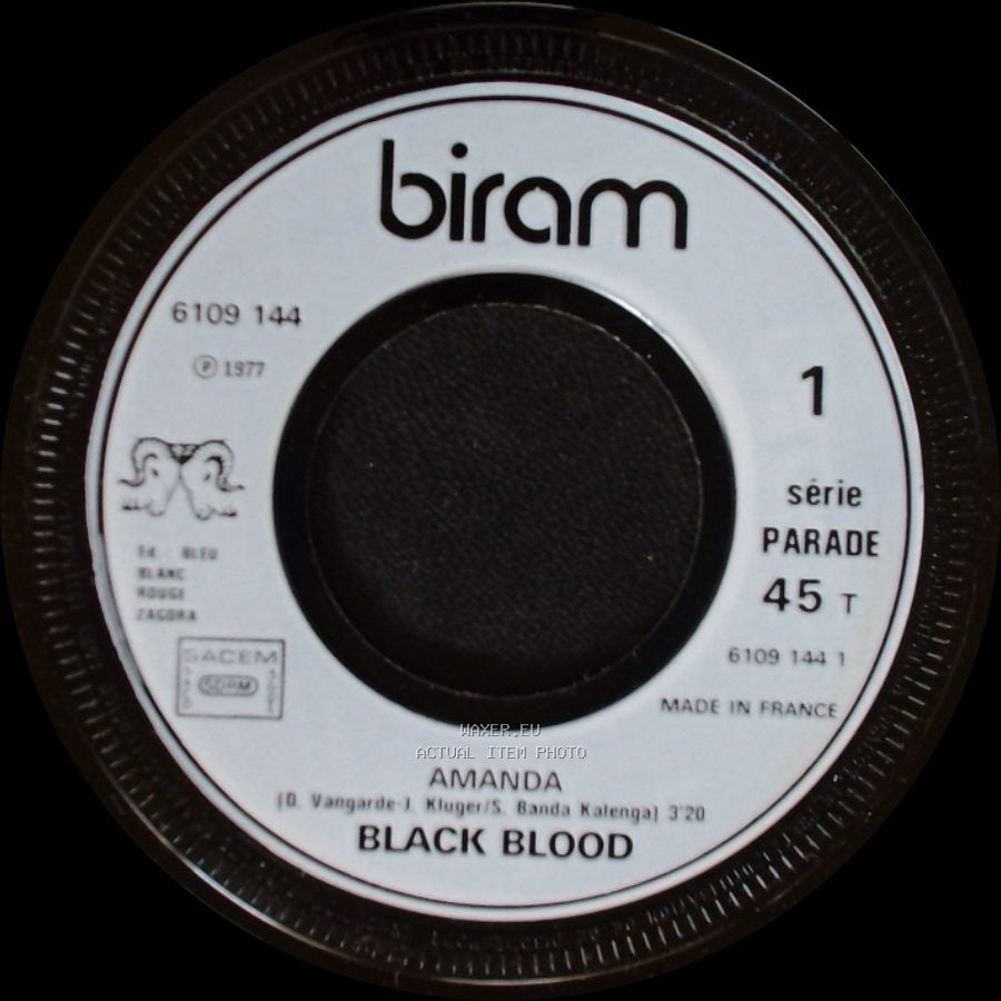 Black Blood - Muko Wapi (African Chain Gang) / Amanda side B