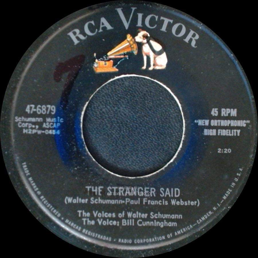 The Voices Of Walter Schumann, The Voices Tom Traynor / The Voices Of Walter Schumann, The Voice: Bill Cunningham - Sweet Sugar Cane / The Stranger Said side B