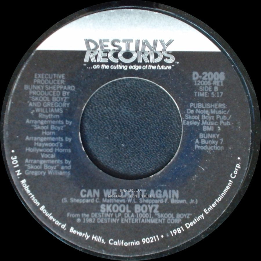 Skool Boyz - This Feeling Must Be Real / Can We Do It Again side B