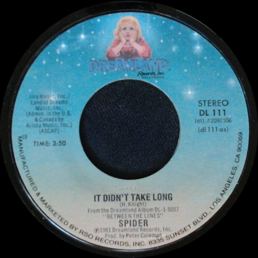 Spider - I Love / It Didn't Take Long side A