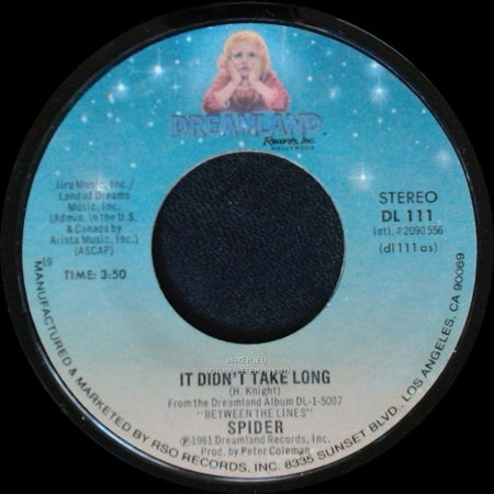 Spider - I Love / It Didn't Take Long side A