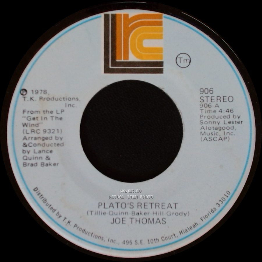 Joe Thomas - Plato's Retreat / A Place In Space side A